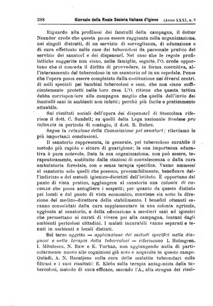 Giornale della Società italiana d'igiene