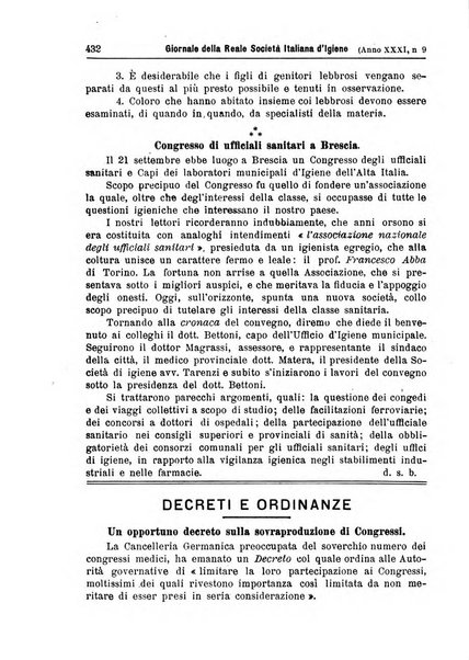 Giornale della Società italiana d'igiene