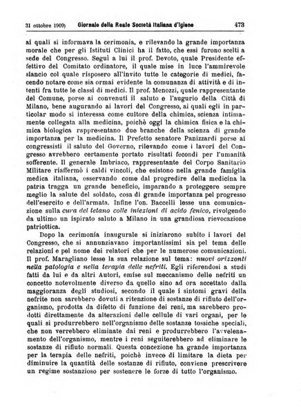 Giornale della Società italiana d'igiene