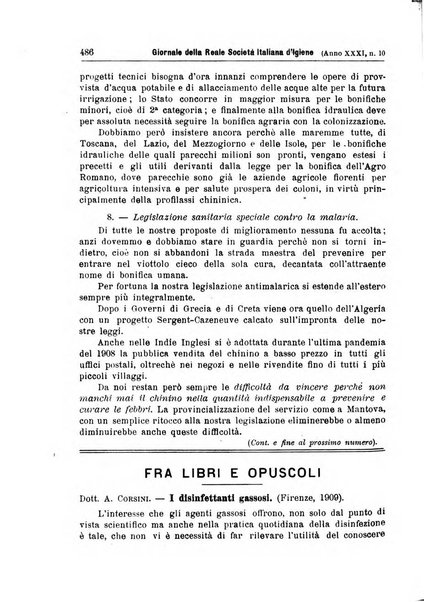 Giornale della Società italiana d'igiene