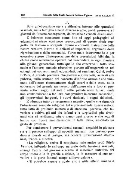 Giornale della Società italiana d'igiene