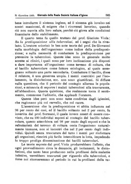 Giornale della Società italiana d'igiene