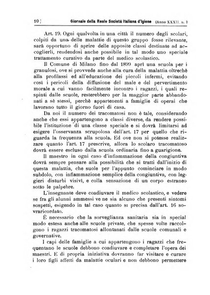 Giornale della Società italiana d'igiene