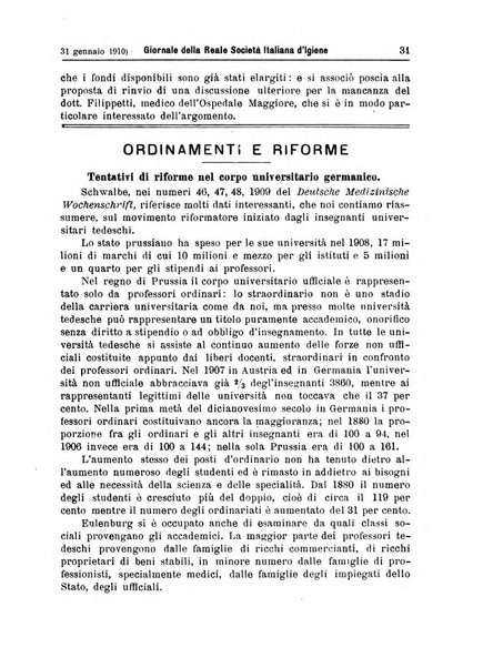 Giornale della Società italiana d'igiene