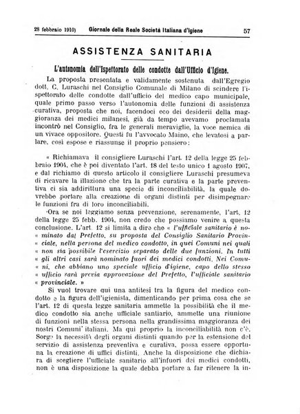 Giornale della Società italiana d'igiene