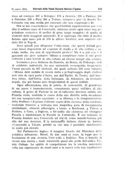 Giornale della Società italiana d'igiene