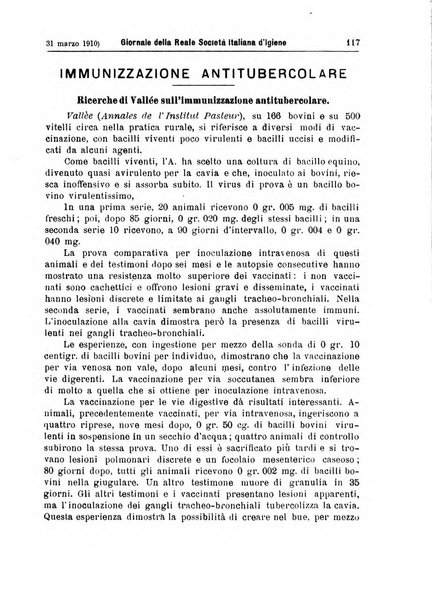 Giornale della Società italiana d'igiene