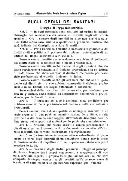 Giornale della Società italiana d'igiene