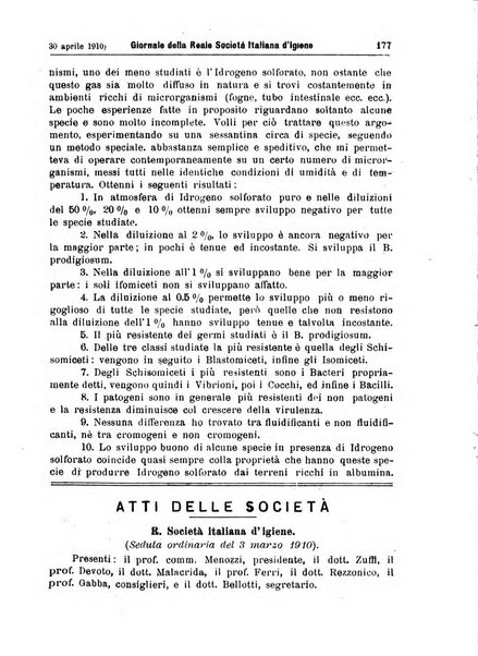 Giornale della Società italiana d'igiene