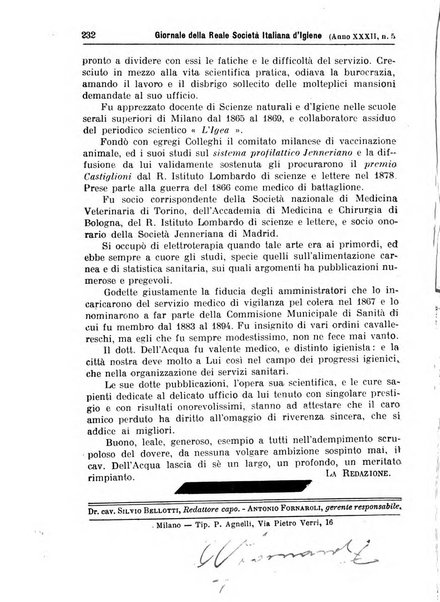 Giornale della Società italiana d'igiene