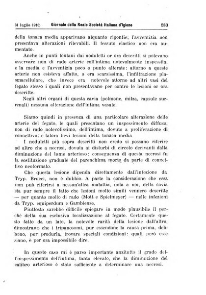 Giornale della Società italiana d'igiene