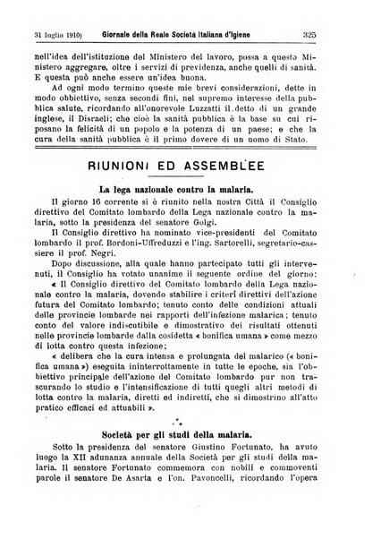 Giornale della Società italiana d'igiene