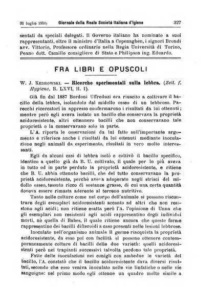 Giornale della Società italiana d'igiene