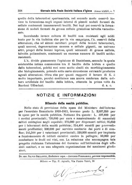 Giornale della Società italiana d'igiene