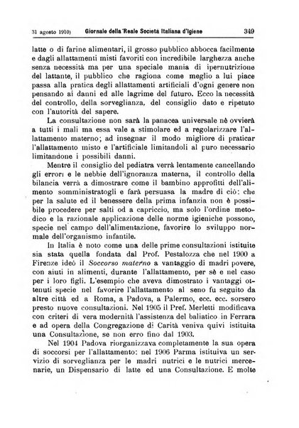 Giornale della Società italiana d'igiene