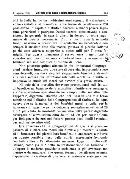 Giornale della Società italiana d'igiene