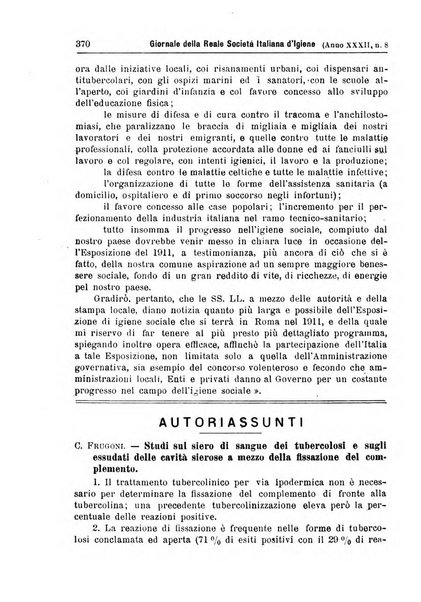 Giornale della Società italiana d'igiene