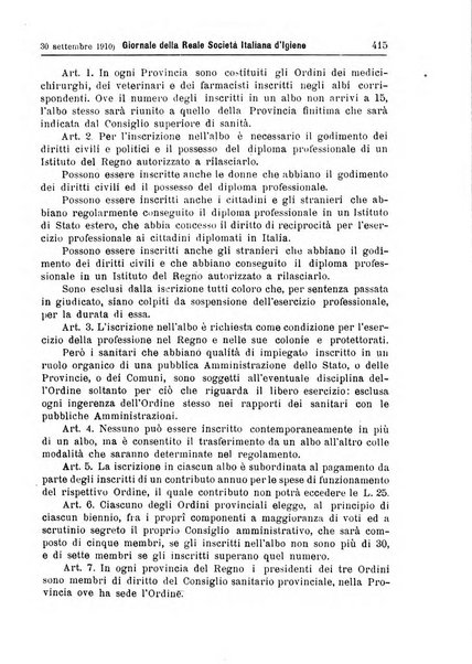 Giornale della Società italiana d'igiene