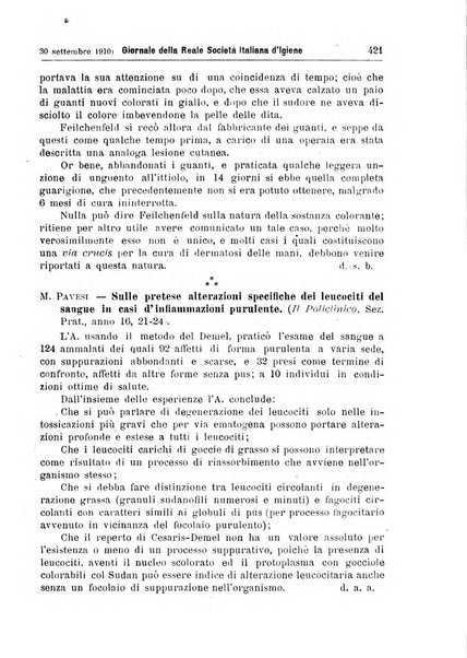 Giornale della Società italiana d'igiene