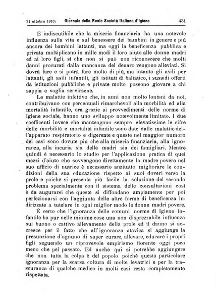 Giornale della Società italiana d'igiene