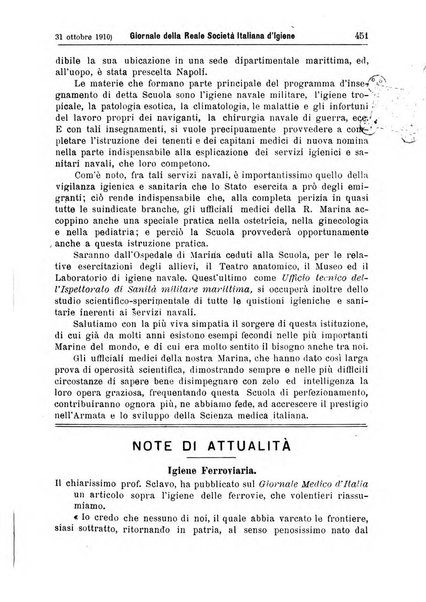 Giornale della Società italiana d'igiene