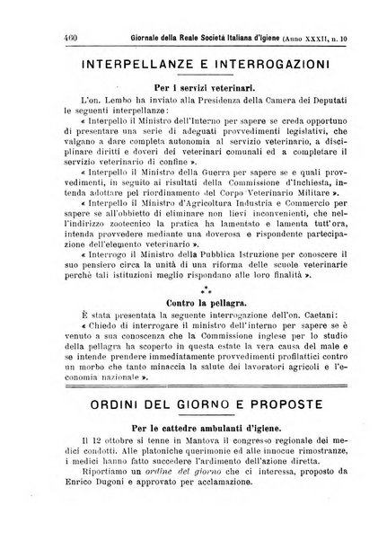 Giornale della Società italiana d'igiene