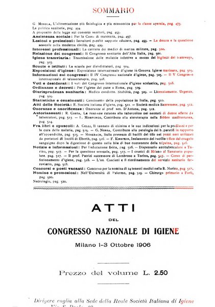 Giornale della Società italiana d'igiene