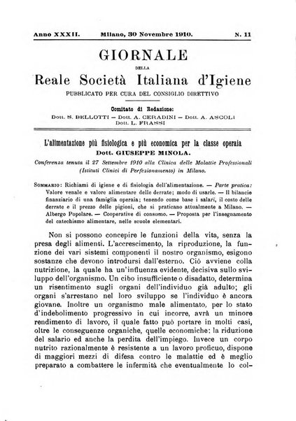 Giornale della Società italiana d'igiene