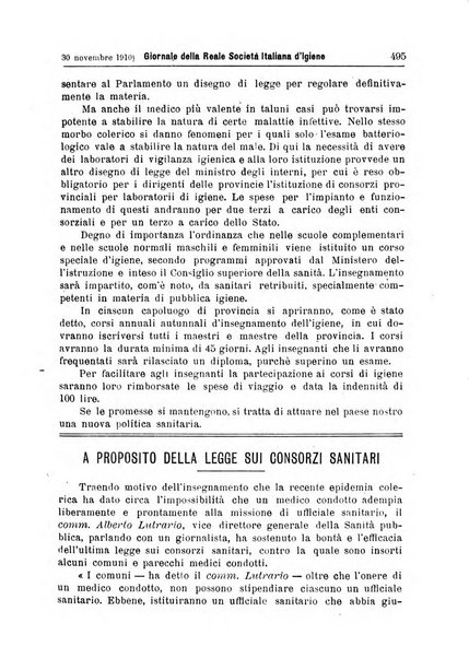 Giornale della Società italiana d'igiene