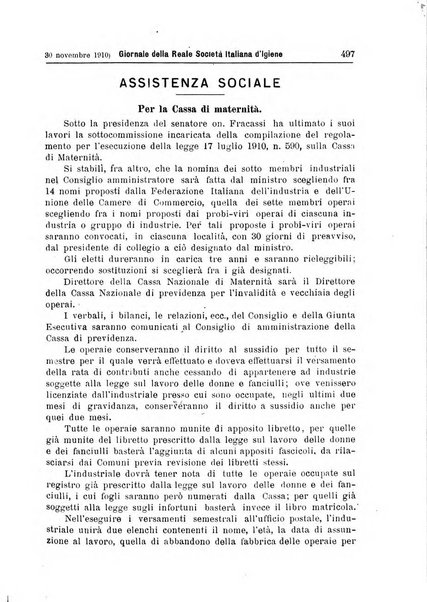 Giornale della Società italiana d'igiene