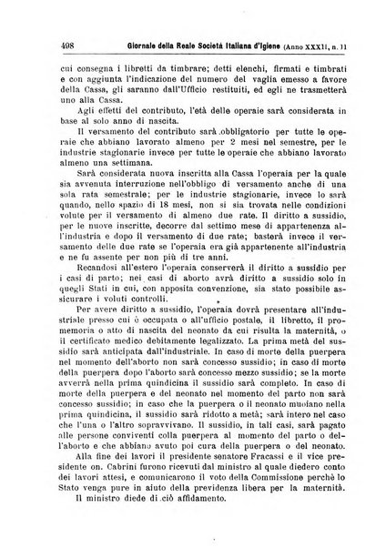 Giornale della Società italiana d'igiene