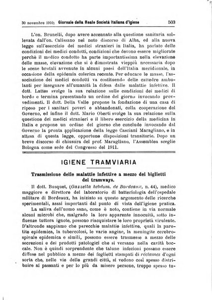 Giornale della Società italiana d'igiene