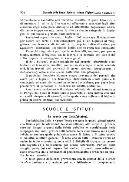 Giornale della Società italiana d'igiene