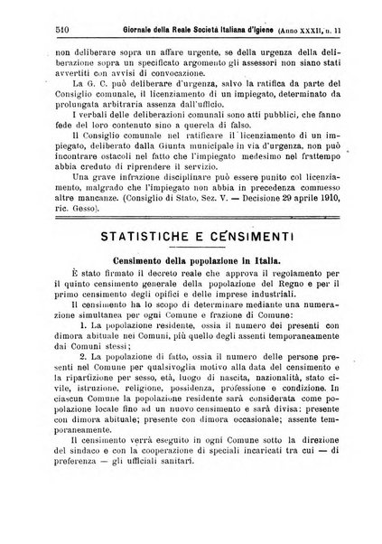 Giornale della Società italiana d'igiene