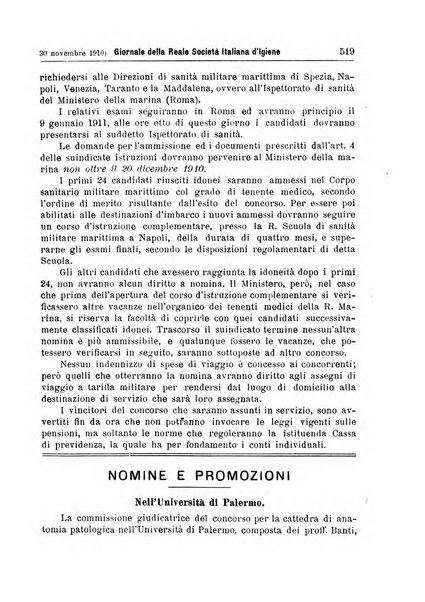 Giornale della Società italiana d'igiene