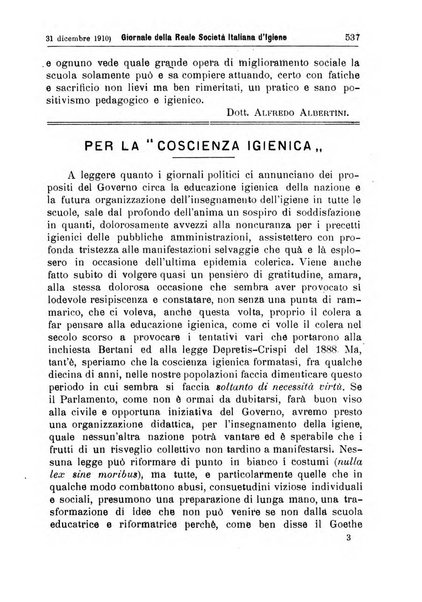 Giornale della Società italiana d'igiene