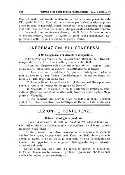 Giornale della Società italiana d'igiene