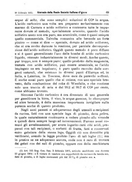 Giornale della Società italiana d'igiene