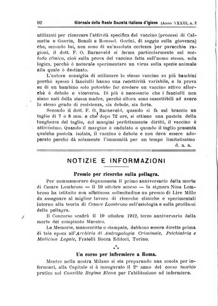 Giornale della Società italiana d'igiene