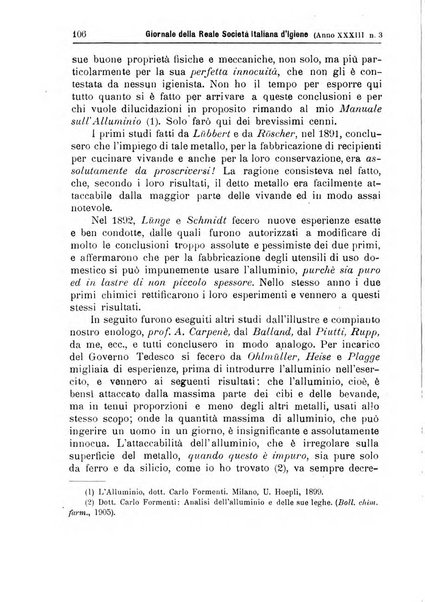 Giornale della Società italiana d'igiene