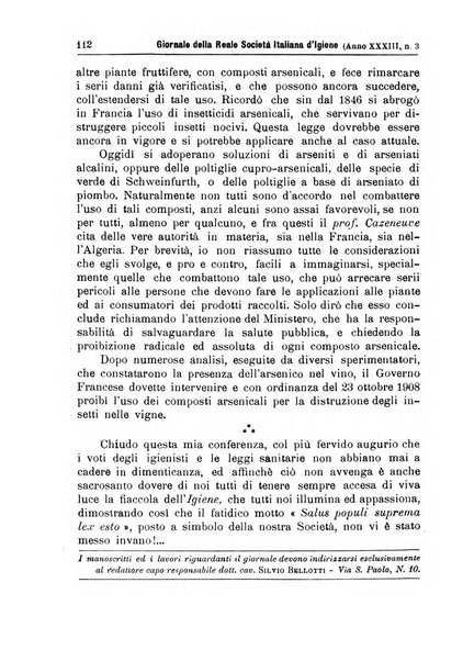 Giornale della Società italiana d'igiene