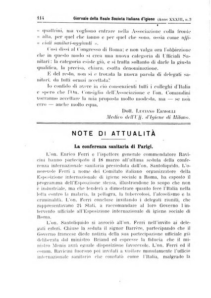 Giornale della Società italiana d'igiene