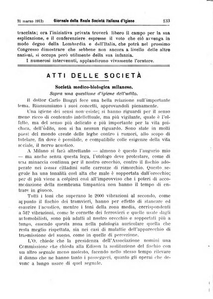 Giornale della Società italiana d'igiene