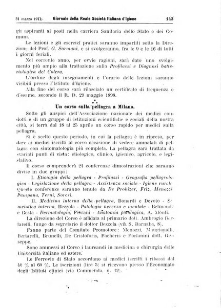 Giornale della Società italiana d'igiene