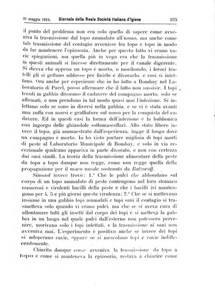 Giornale della Società italiana d'igiene