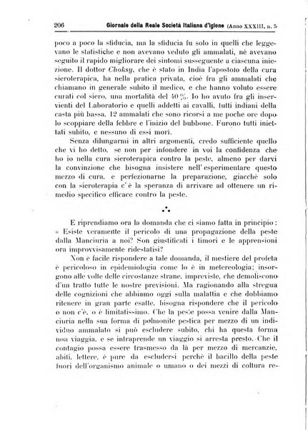 Giornale della Società italiana d'igiene