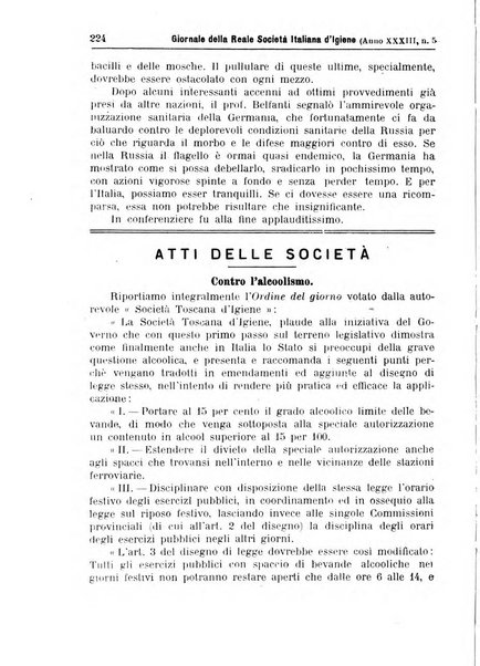 Giornale della Società italiana d'igiene