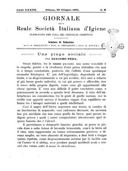 Giornale della Società italiana d'igiene