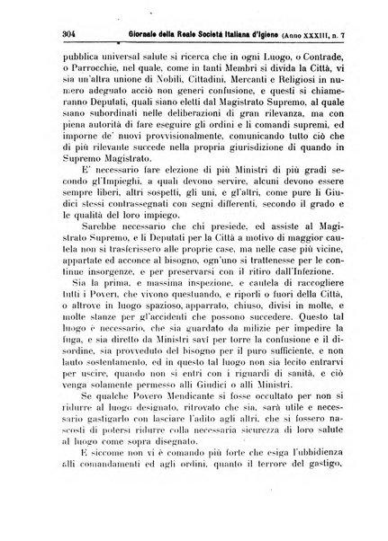 Giornale della Società italiana d'igiene