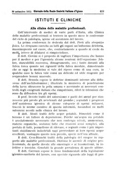 Giornale della Società italiana d'igiene